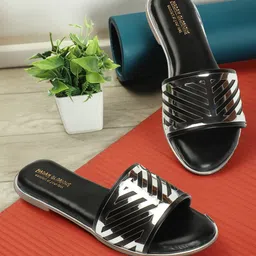 madam glorious Embellished Open Toe Flats-10