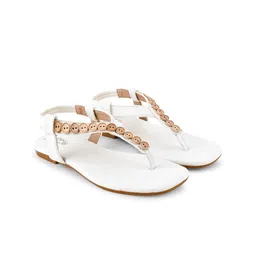 JM Looks Textured T-Strap Flats With Backstrap image 5
