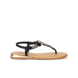 PEPPER Embellished T-Strap Flats With Backstrap image 2