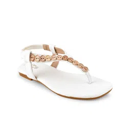 JM Looks Textured T-Strap Flats With Backstrap image 2