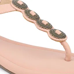 Inc 5 Embellished T-Strap Flats With Backstrap image 5