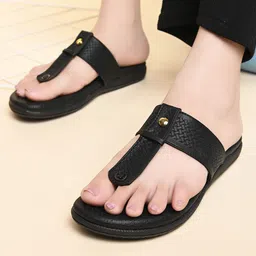 XE Looks Women Textured T-Strap Flats-11