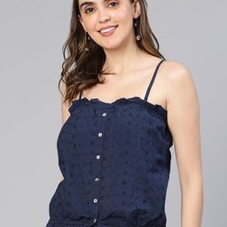 Oxolloxo Cotton Shoulder Straps Schiffli Top-picture-27