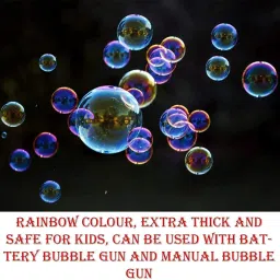 mm toys Bubble Making Gun Refill Liquid Solution Soap Extra Thik, Ready To Use Non Toxic Toy Bubble Maker image 2