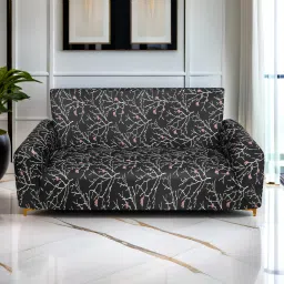 Polyester Floral 3 Seater Sofa Cover-image-78