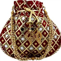 Women Maroon Potli-image-2