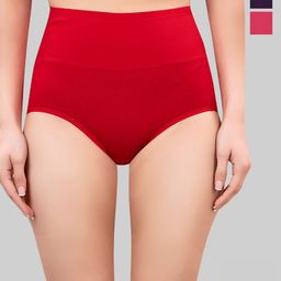 PLUMBURY Pack Of 3 High Waist Full Coverage Tummy Shaper-image-29