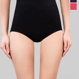 PLUMBURY Pack Of 3 High Waist Full Coverage Tummy Shaper-image-92