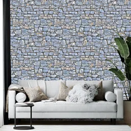 Wallpics Grey & Beige Printed Decorative Self-Adhesive Wallpaper-image-39