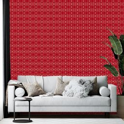 Wallpics Red & White Printed Wallpaper-image-97