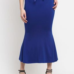 Sugathari Women Blue Solid Saree Shapewear-image-99
