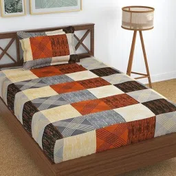 180 TC Cotton Single Floral Flat Bedsheet-image-88