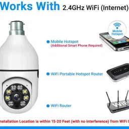 AVOIHS CCTV 1080P WiFi Wireless PTZ Camera 360° Live View TwoWay Audio Night Vision Security Camera image 2