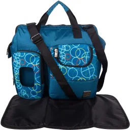 Stylish Multi-Function Baby Travel Bag / Diapers Bags for New Born Baby Blue Diaper Bag-8