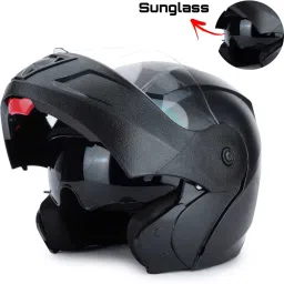 O2 Flipup with ABS Material Polycarbonate and Sunvisor Motorbike Helmet-image-48