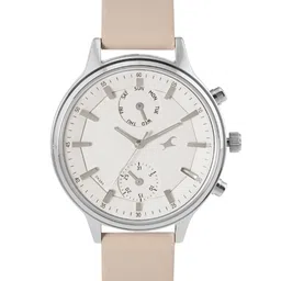Fastrack Women Printed Dial Leather Straps Analogue Chronograph Watch NR6208SL01-image-15
