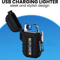 Explorer USB (Cigaratte Lighter)Windproof Flameless ARC Rechargeable LighterD112 Explorer USB (Cigaratte Lighter)Windproof Flameless ARC Rechargeable LighterD112 Pocket Lighter-image-85