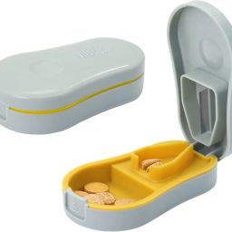 Travel Friendly Pill Tablets Splitter Washable Case for Schoolwork or Travel Us Travel Friendly Pill Splitter Box for School and Travel Manual Pill Cutter-image-2