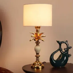 pristine interiors Gold Single Leaf Table Lamp-picture-45