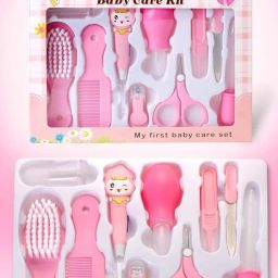 Complete care kit for baby boys and girls | pink color | Box packing | 10 pieces-image-65