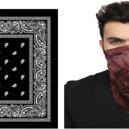 Tough Headwear Unisex Bandana For All Ages ["Brown","Black"] Handkerchief-image-37