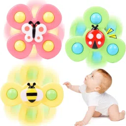 3 PCS Baby Spinner Toy with Rotating Suction Cup Spinning Top Toy-image-77
