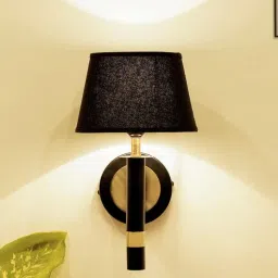 kapoor lampshades Benevento Metal Wallchieres (Black and Gold)-picture-1