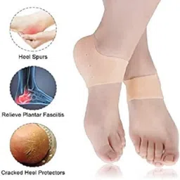 Silicone Gel Heel Pad Socks For Heel Swelling Pain Relief Foot Support-picture-5