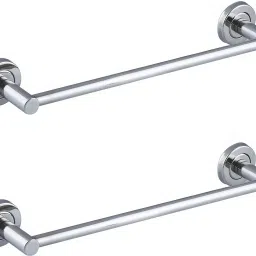 Towel Bar | Bathroom Towel Holder Rod| Wall Mounted Hand Towel Rail for Washroom 24 inch 2 Bar Towel Rod-image-74