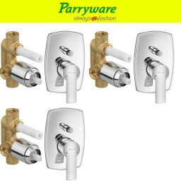 Crust concealed Diverter Body with Concealed Upper Part set of 3 pic 198 Crust Diverter with upper trim | Hot and Cold water Mixer | Complete set Diverter Faucet-image-47