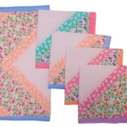 leasburg Maria 100% Cotton Floral Printed Hanky For Women | 13.5x13.5 | Ladies ["Multicolor"] Handkerchief-picture-9