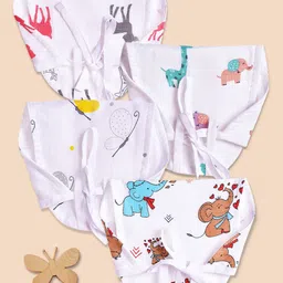 The Boo Boo Club Infant Kids Set Of 4 Sustainable Cotton Muslin Nappies-picture-46