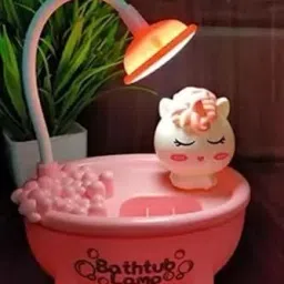 sai 3-in-1 Rechargeable Bathtub Desk Lamp with Pen Holder & Sharpener Study Lamp image 4