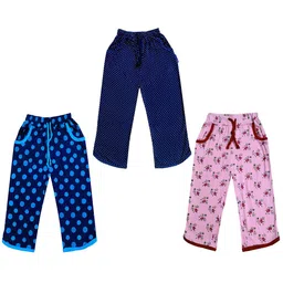 IndiWeaves Girls Pack of 3 Printed Mid-Rise Cotton Capris-image-81