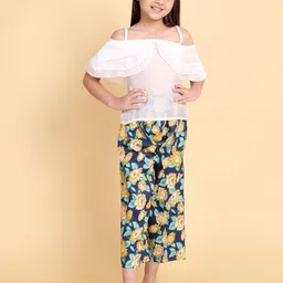 HERE&NOW Girls Shoulder Straps Top with Capris-49