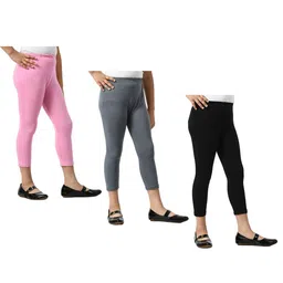 BAESD Girls Pack Of 3 Mid-Rise Skinny Fit Capris-picture-21