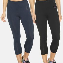 TWIN BIRDS Women Pack Of 2 High-Rise Gym Tights-image-13