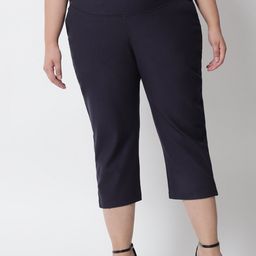 Amydus Women Plus Size Slim Fit High-Rise Capris-picture-49