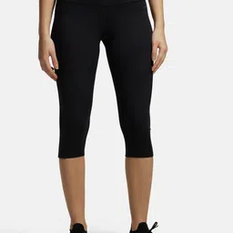 Jockey Women Stay Dry Technology Slim Fit Capri with Back Waistband Pocket-image-3