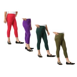 BAESD Girls Pack Of 4 Mid-Rise Skinny Fit Capris-68