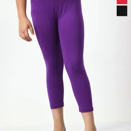 BAESD Girls Pack Of 3 Mid-Rise Skinny Fit Capris-picture-4