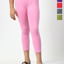 BAESD Girls Pack Of 5 Mid-Rise Skinny Fit Capris-picture-9