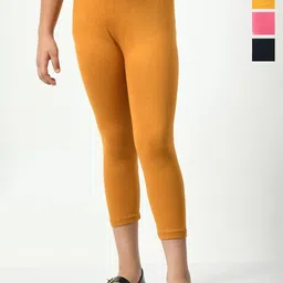 BAESD Girls Pack Of 5 Mid-Rise Skinny Fit Capris-picture-10