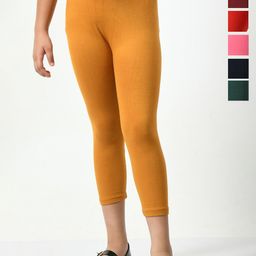 BAESD Girls Pack Of 6 Mid-Rise Skinny Fit Capris-picture-48