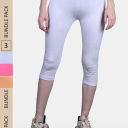 FRENCH KLEIDER Girls Pack of 3 Skinny Fit Mid-Rise Capris-image-92