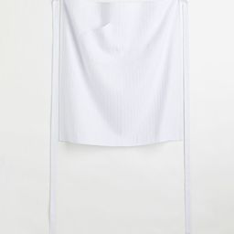 H&M White Linen-Blend Apron-12