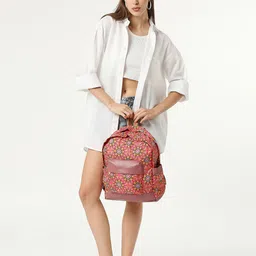 CRAYTON Women Floral Printed Backpack With Compression Straps-40