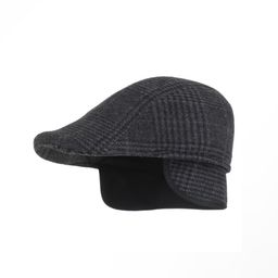 Zacharias Men Self Design Woollen Ascot Cap With Earmuff-picture-11