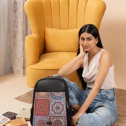 ZOUK Mandala Printed Water Resistance Backpack Up to 16 inch image 1