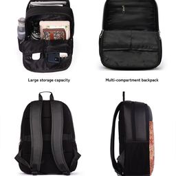 ZOUK Unisex Textured Water Resistance Backpack image 5
